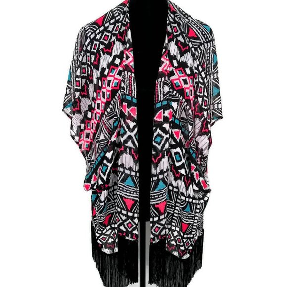 OP Women's Kimono with Fringe Bottom Size M (7-9) - Picture 1 of 5